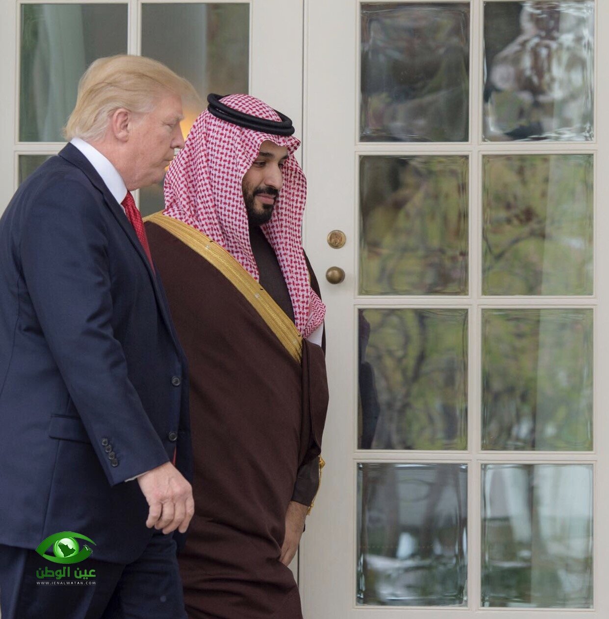 ولي العهد وترمب يناقشان نشاط إيران المزعزع باتصال هاتفي