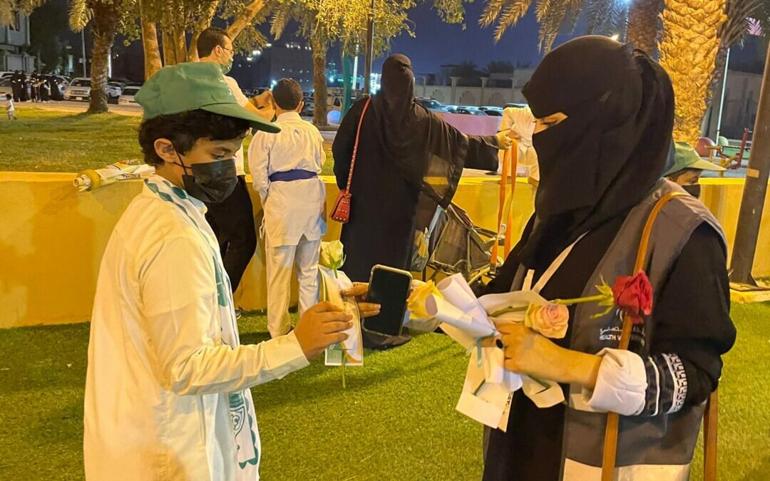 مستشفى صامطة العام يشارك في فعاليات الاحتفاء باليوم الوطني الـ91