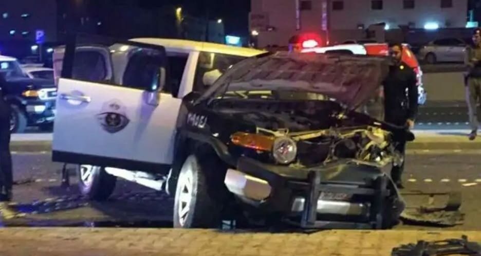 انقلاب دورية أمنية في عفيف ونجاة طاقمها