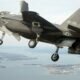 الطيار قفز في البحر.. تحطم مقاتلة بريطانية من طراز «إف 35»
