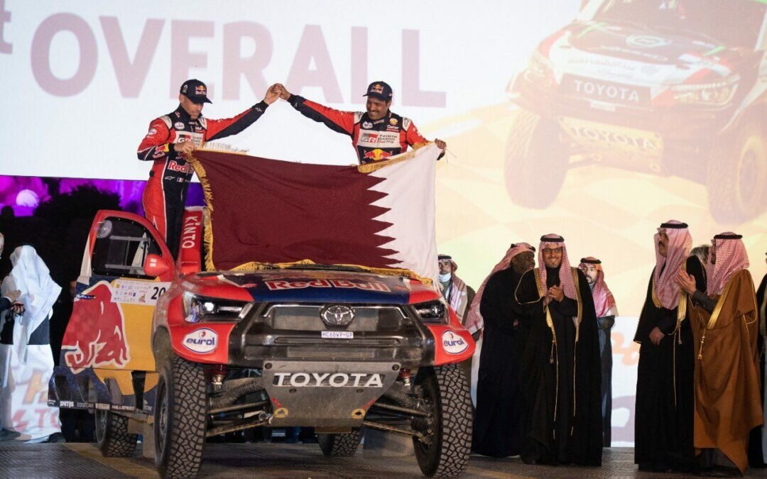 أمير حائل يتوج القطري “ناصر العطية” بطلاً للعالم برالي حائل 2021