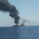 احتراق ناقلة نفط على متنها 700 طن في البحر الأسود