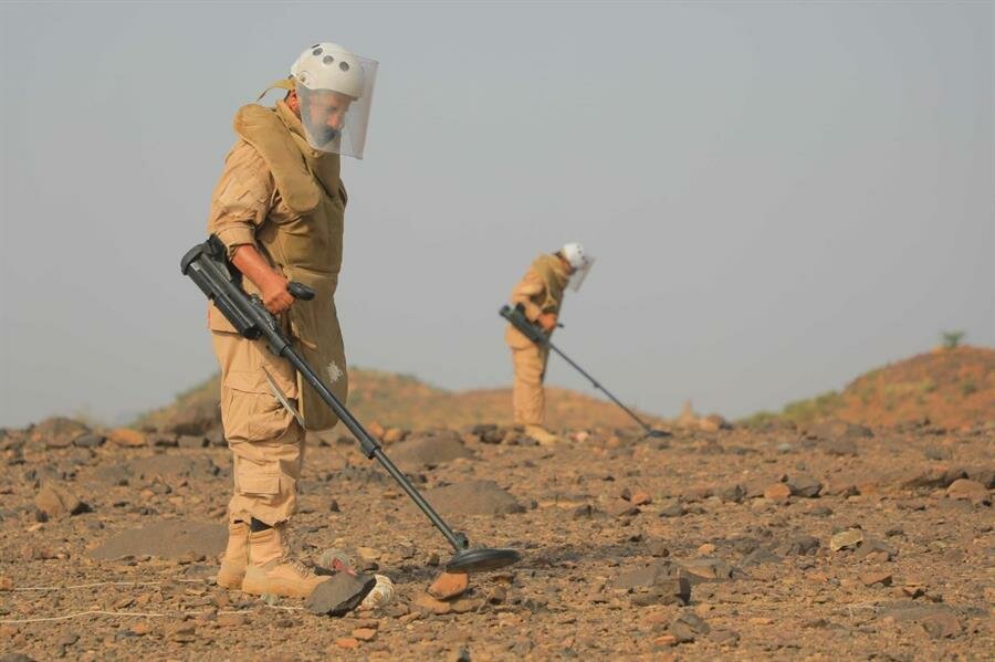 مشروع مركز الملك سلمان للإغاثة “مسام” ينتزع 3,855 لغمًا في اليمن خلال أسبوع