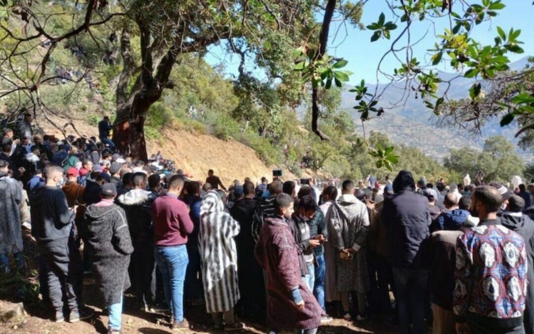 بدء مراسم تشييع جثمان الطفل ريان