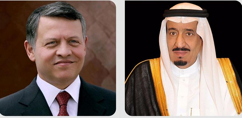 خادم الحرمين يجري اتصالاً هاتفيًا بملك الأردن اطمأن خلاله على صحته