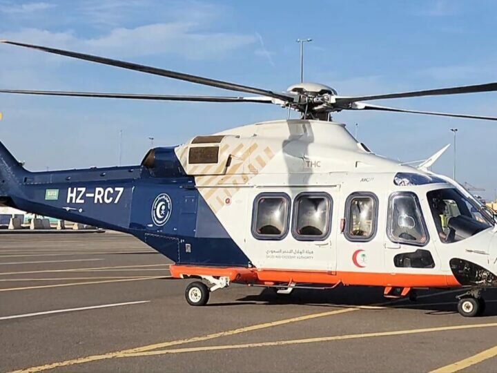 الإسعاف الجوي يباشر حالة داخل المدينة