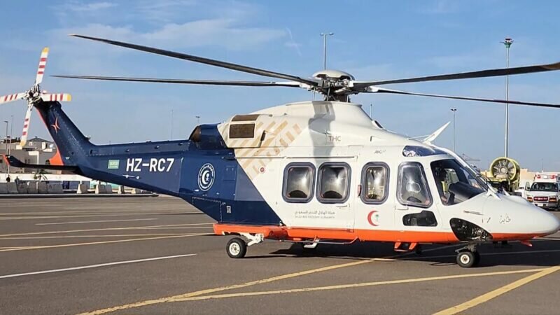 الإسعاف الجوي يباشر حالة داخل المدينة